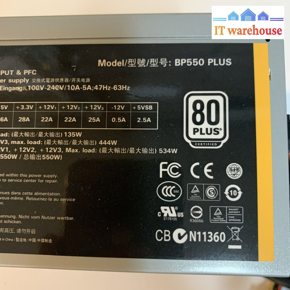 Antec BASIQ POWER BP550 PLUS 550W Desktop PC Internal Power Supply