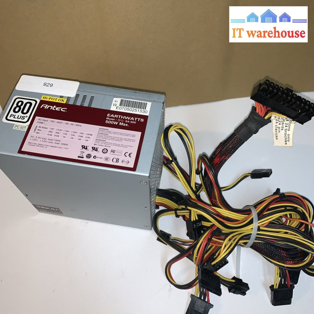 Antec Earthwatts EA-500D 500W ATX Power Supply 24/8/2x 6pin
