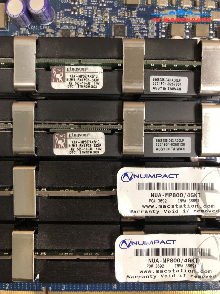 +Apple Mac Pro Ram Riser Boards D37706-501 820-1981-A W/2 x 512MB + 2 x 2GB RAM
