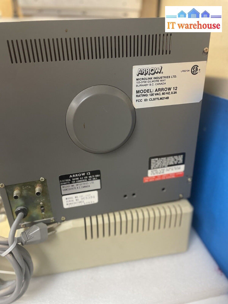 Arrow 12 Monitor Only ~ For Vintage Apple Ii Cv-777 Canadian Clone Computer