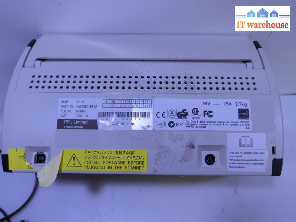 - (As Is) 3X Mixed Model Fujitsu Scanners (S1500 /S510 /Fi-6125)