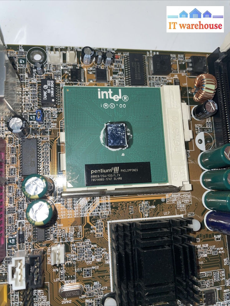 Asus Cusi-M Rev.1.01 Mainboard Sockel 370 Vga 3X Pci Amr Lan Usb Sound Sdram Ide