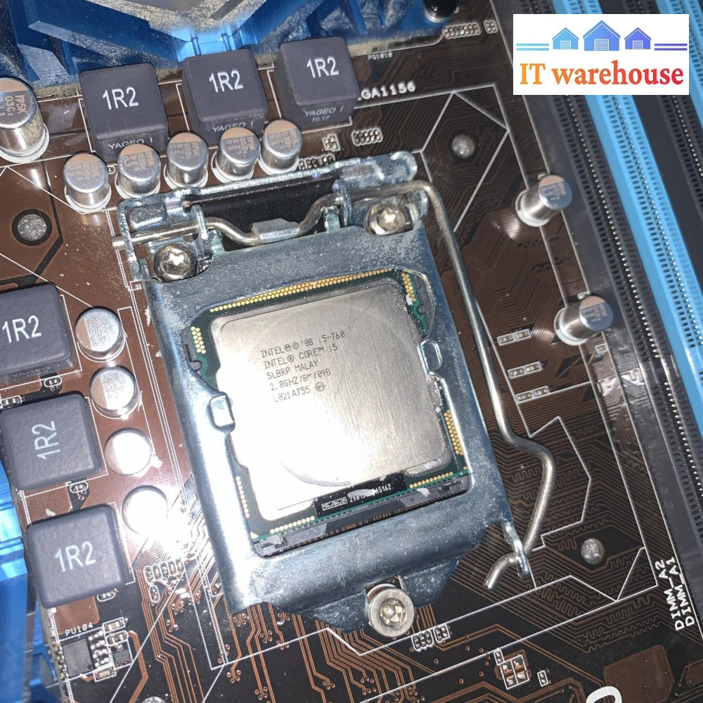 ASUS P7P55D-E LX Motherboard LGA1156 DDR3 ATX SATA 6Gb/s +i5-750– Tested Working