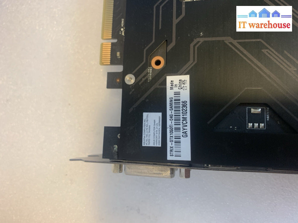 ASUS ROG STRIX GTX 1050 Ti 4GB GDDR5 Gaming OC Edition – Tested Working