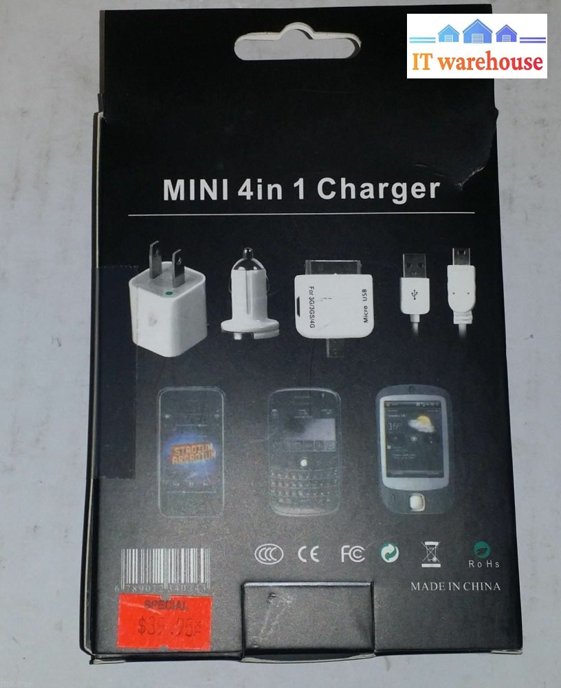 Blackberry/Htc 3G/3Gs/4G Mini 4In 1 Charger