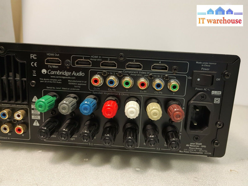 - Cambridge Audio Azur 551R Av Receiver Hdmi Home Cinema (For Ports)