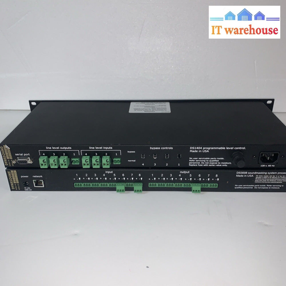 Cambridge DYNASOUND DS3002 Sound Masking Processor & DS1404 Level Controller