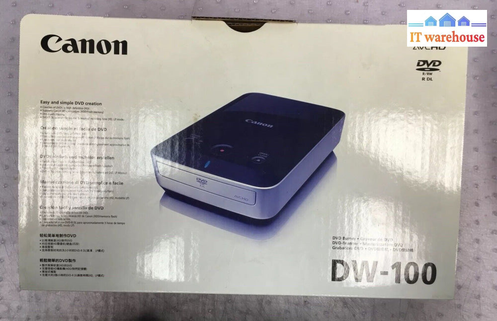 ~ Canon Dw-100 Dvd Burner Dim-860 With Power Adapter And Manual