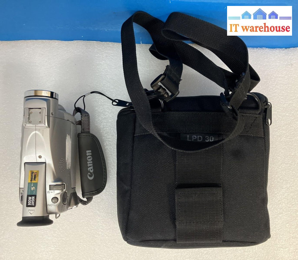 Canon Zr50 Minidv Stereo Camcorder 440X Digital Zoom 22X With Bag (No Battery) ~