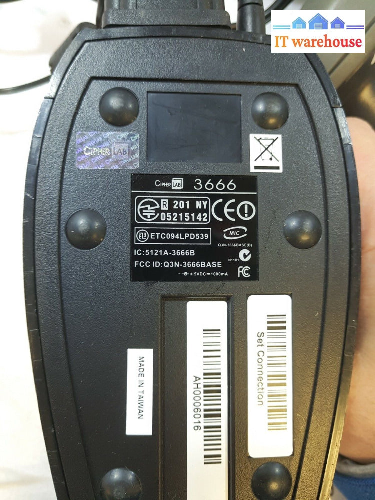 - Cipher Lab Bm-1023 Bluetooth Usb Barcode Scanner W/ 3666 Cradle&Ac