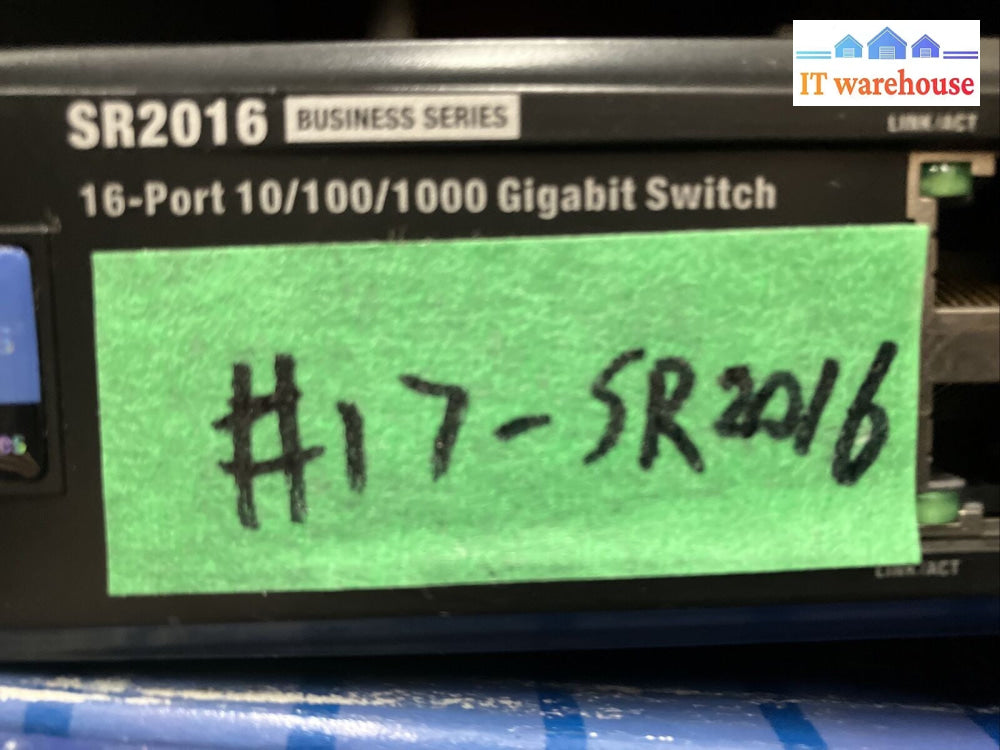 Cisco Linksys SR2016 Ver2.2 16-Port 10/100/1000 Gigabit Ethernet Switch ~