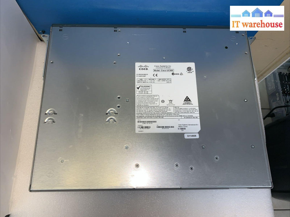 Cisco Unified Communications 500 Uc560 Uc560-T1E1-K9 V02 With Fxo T1/E1