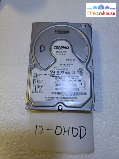 - Compaq 313726-001 Hb00931931 3.5’ 9.1Gb Wide Ultra Scsi 80Pin Hard Drive