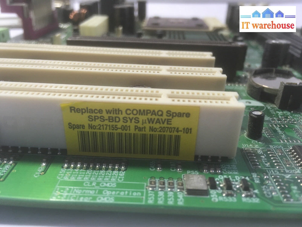 +Compaq Motherboard UWAVE 217155-001 207074-101 Socket 462 W/AMD CPU