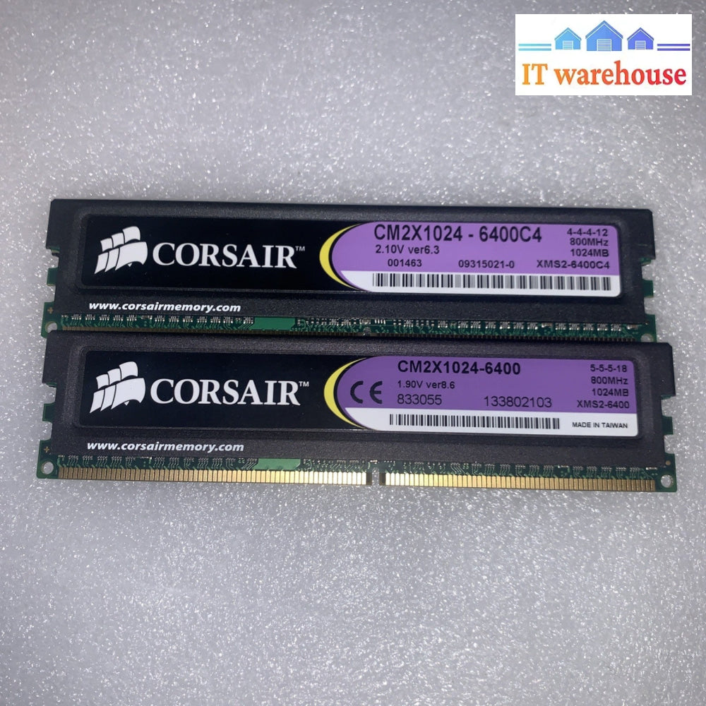 Corsair XMS2 2GB (2x1GB) DDR2-800 PC2-6400 Desktop RAM