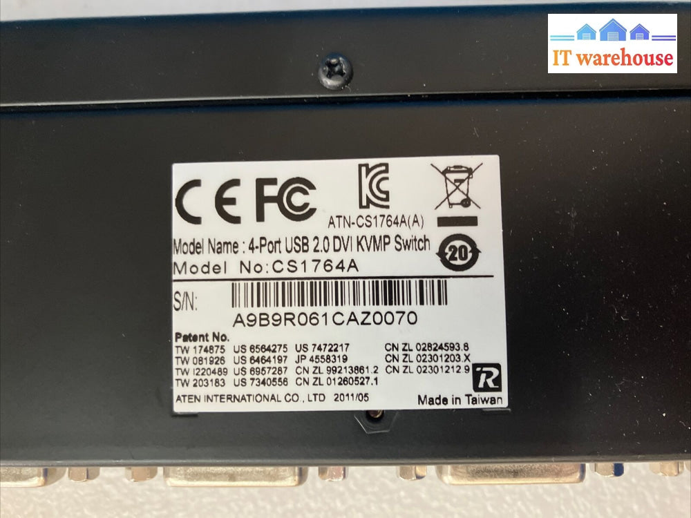 Cubiq Cs1764A Kvm Switch Dual-Link Dvi Usb Audio 4 Ports Output ~