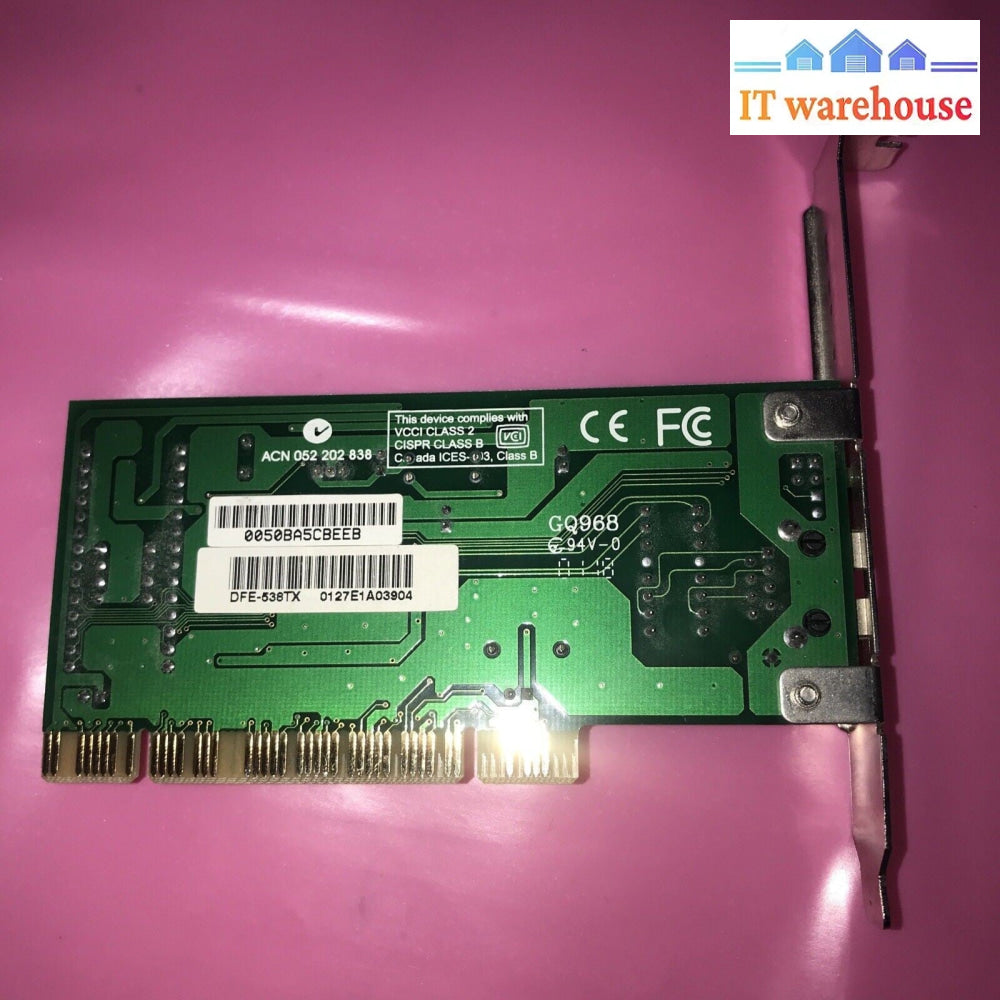 D-Link DFE-538TX Rev.D2 PCI 10/100Mbps Network Adapter Card