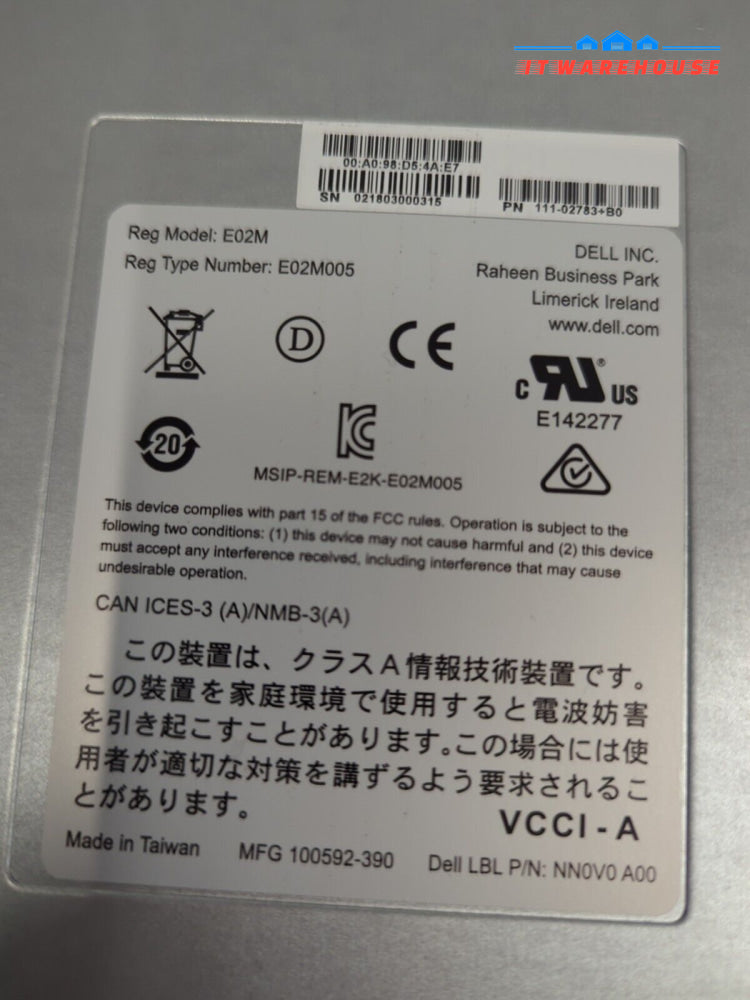 Dell 0F3P10 12G-SAS-4 Controller Module (MD3420 MD3400 Enclosure) F3P10 E02M005-