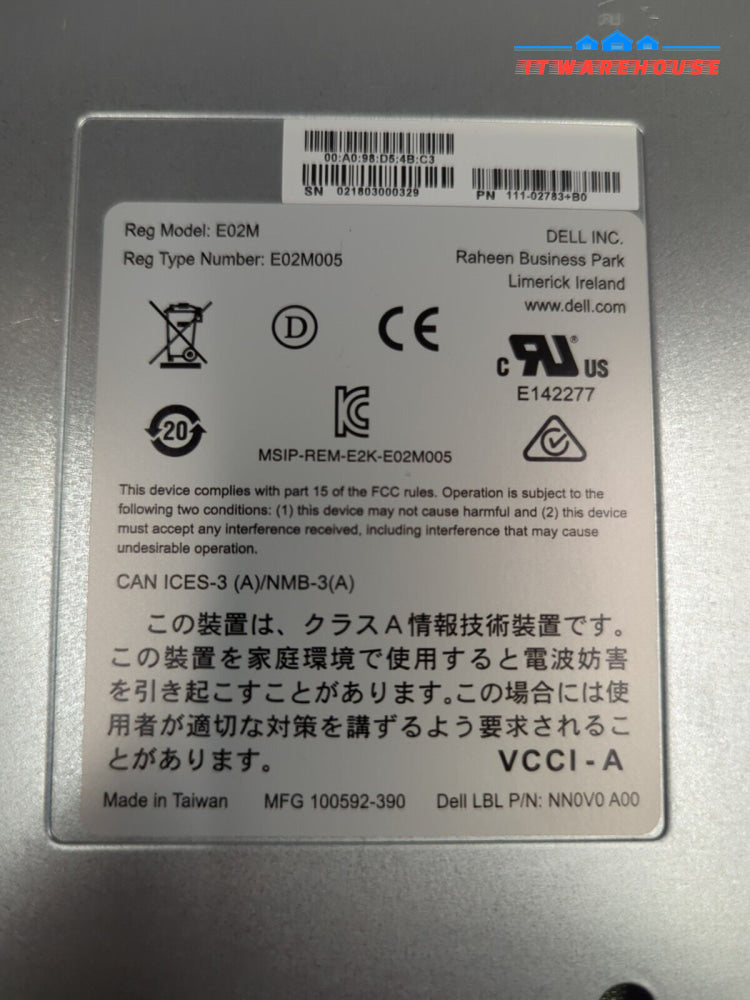 Dell 0F3P10 12G-SAS-4 Controller Module (MD3420 MD3400 Enclosure) F3P10 E02M005-