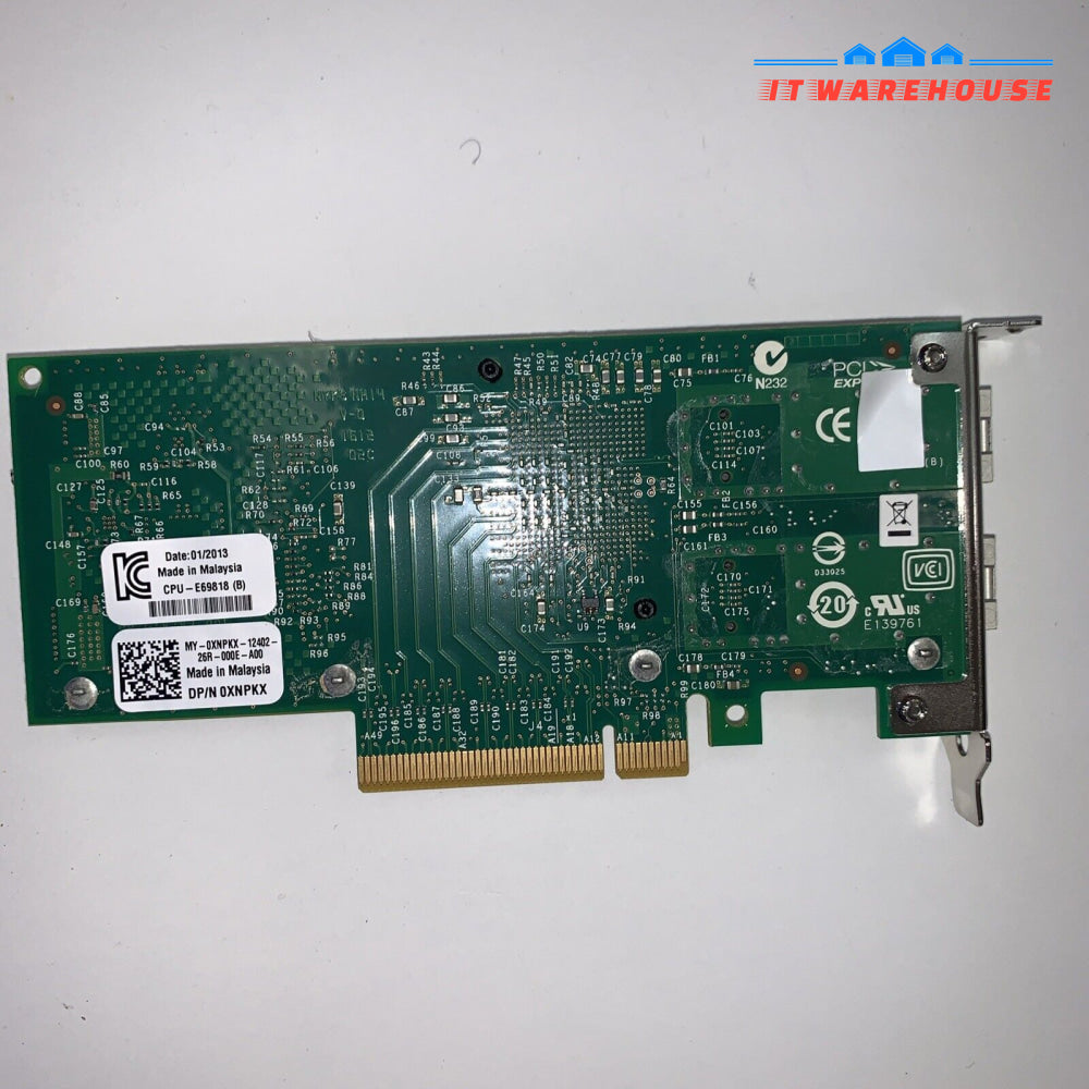 DELL / INTEL X520-DA2 ETHERNET Adapter 10Gbps Dual Port E10G42BTDA