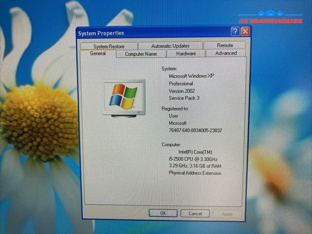 Dell Optiplex 990 D03S Sff Desktop Intel I5-2500 Cpu / 4Gb Ram 1Tb Hdd Xp ~