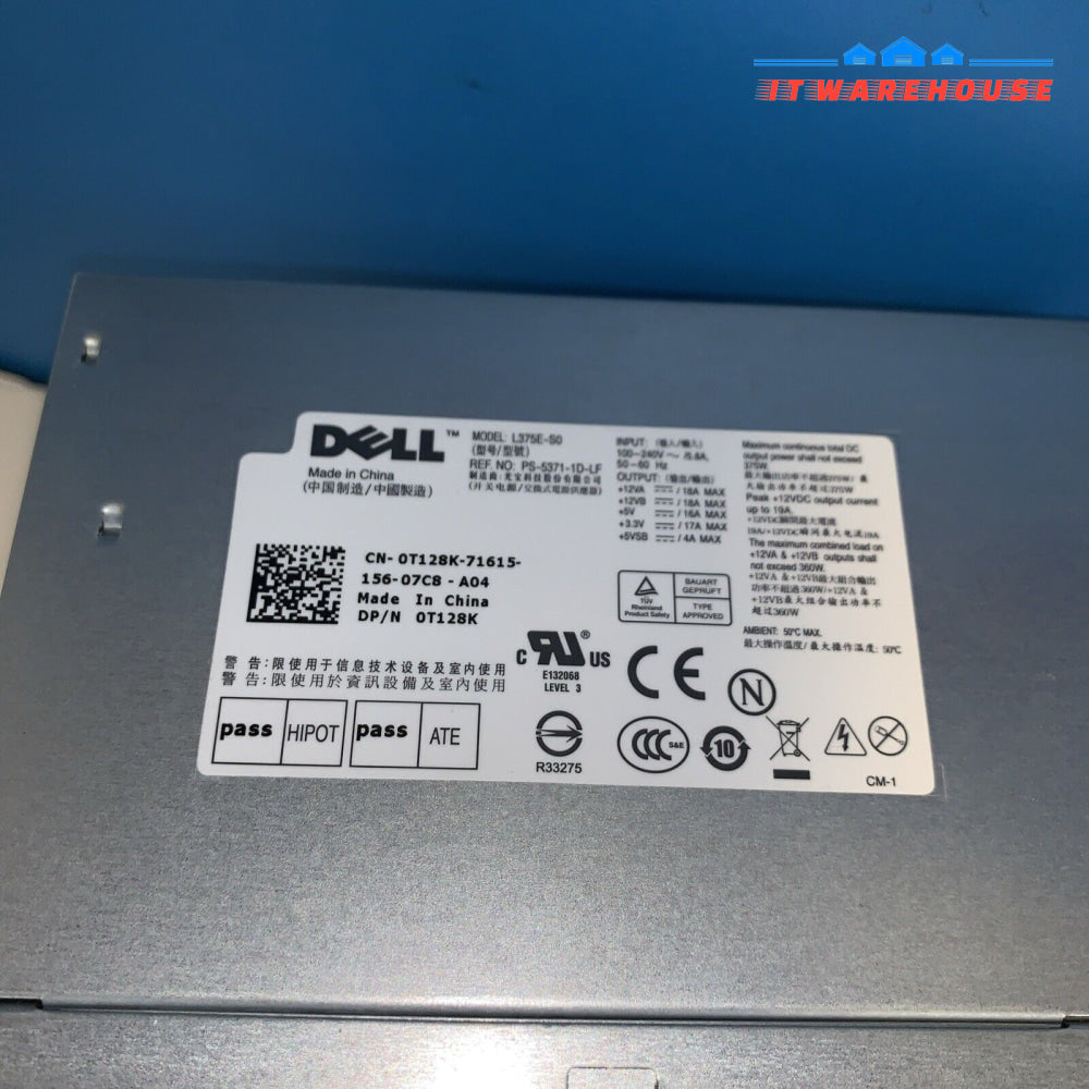Dell PowerEdge T310 Power Supply 375W N375E-01 T122K 0T122K T128K 0T128K
