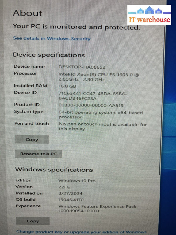 Dell Precision T3600 Workstation Xeon E5-1603 Cpu 16Gb Ram 1Tb Hdd Win10Pro ~