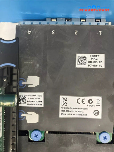 Dell R630 Server Motherboard 0Cncjw Ddr4 Dual E5-2630V3 Cpu W/ Sfp + Card Xgrff ~