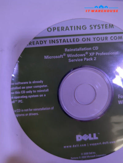 Dell Reinstallation Cd Microsoft Windows Xp Professional Sp2 (No Key) -