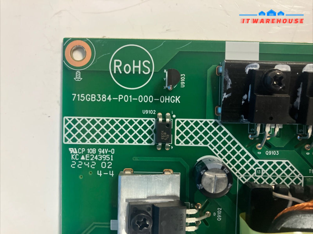 Dell S3221Qs Monitor Power Supply Board 715Gb384-P01-000-0Hgk *Tested/Working* ~