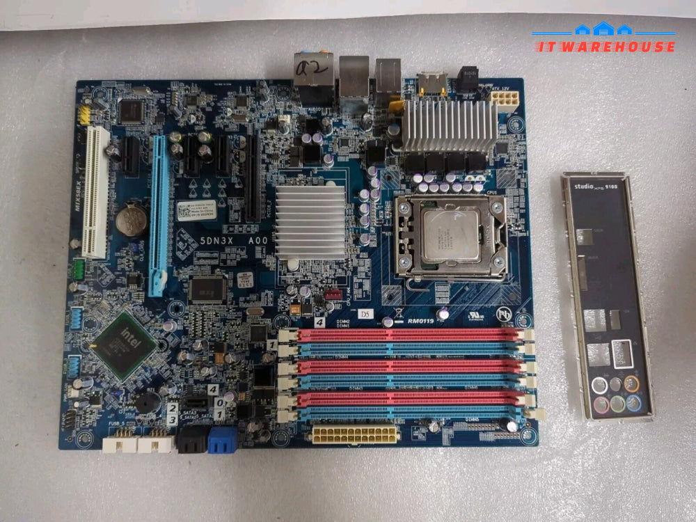 Dell Studio Xps 9100 Motherboard /W I7-930 Cpu + Io Shield 5Dn3X 05Dn3X Tested -