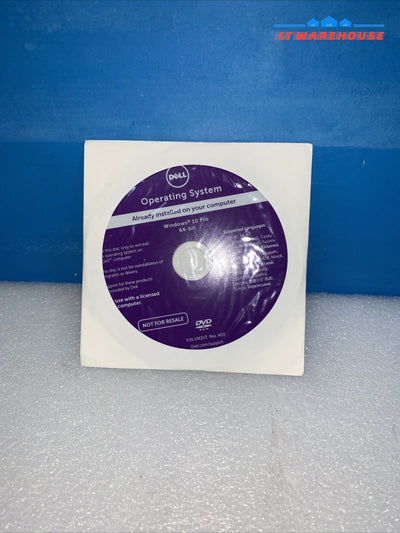 Dell Windows 10 Pro 64-Bit Reinstallation Dvd Vm3V3 (No Key)