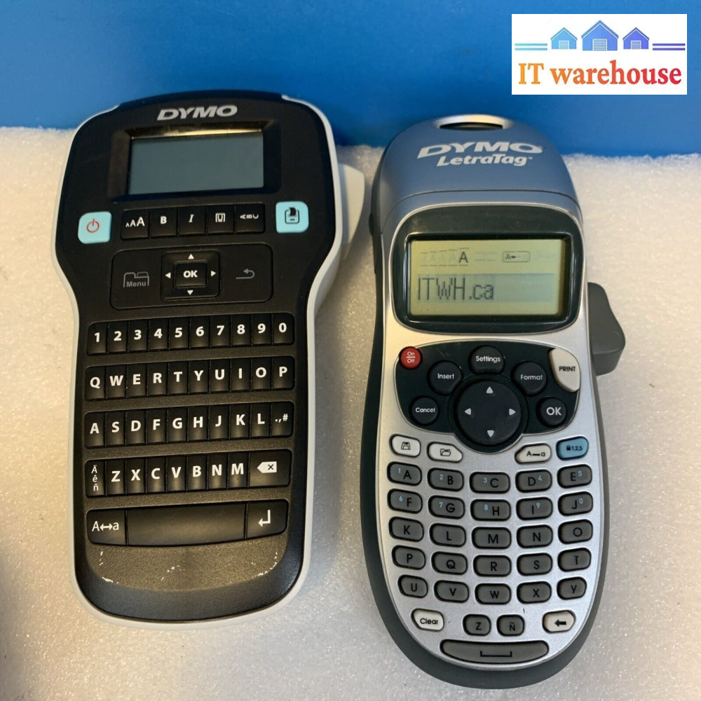 Dymo Labelmanager 160 / Letratag Label Maker (Lot Of 2)