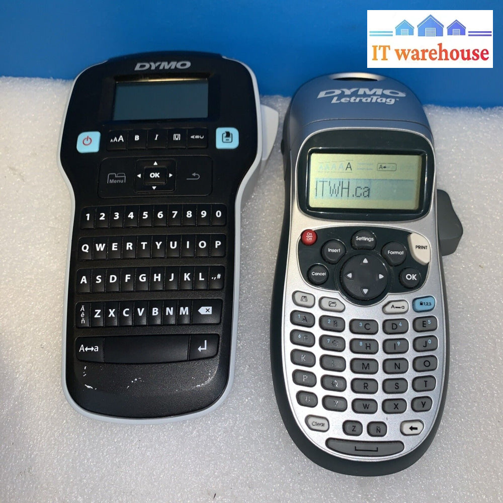 Dymo Labelmanager 160 / Letratag Label Maker (Lot Of 2)