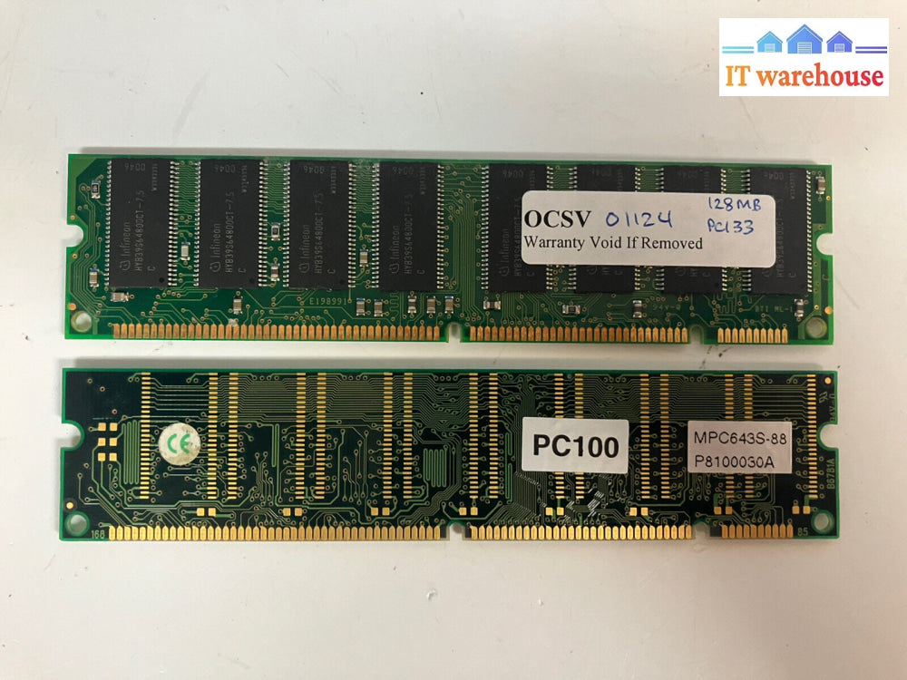 ~ Ecs Motherboard P6Bx-A + W/ Pentium Ii Processor Sl38M & (128Mb + 64Mb) Sdram