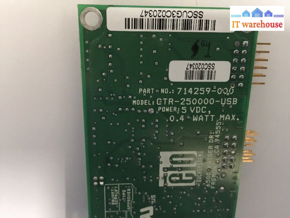 - Elo Touch Screen Driver Board Panel 714259-000 Ctr-250000 -Usb
