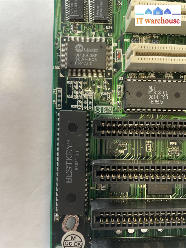 Elpina Topsearch 2196-2765 Socket 7 Motherboard W/ Cpu & 4X8Mb Edo Memory