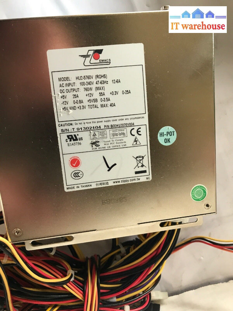 Emacs Zippy Hu2-5760V Power Supply 760W