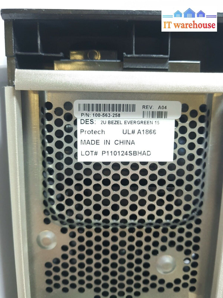 - Emc Vnxe 100-563-258 2U Chassis Front Bezel Faceplate For Vnxe3100 (No Key)