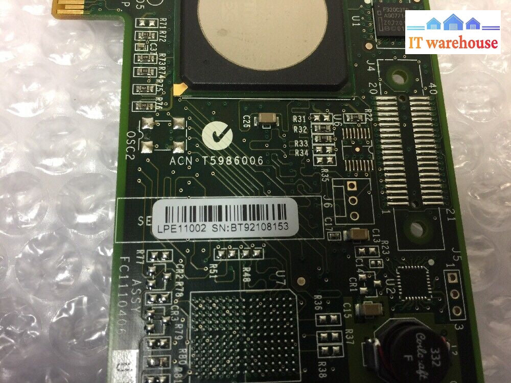 - Emulex Lightpulse Lpe11002 4Gb Fibre Channel Pci-E Dual Hba Card