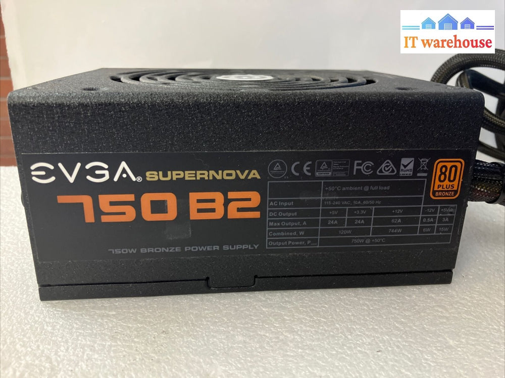 Evga Supernova 110-B2-0750 750-Watts B2 80 Plus Bronze 20 + 4 Pin Power Supply ~