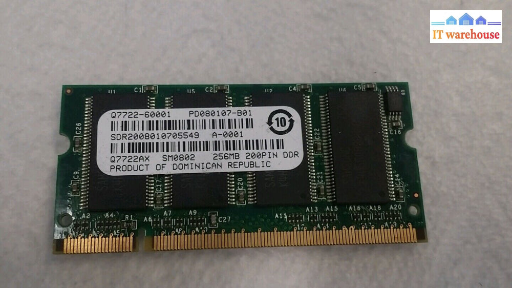 For Hp Q7722-60001 (Q7722Ax) Color Laserjet 4700 256Mb 200-Pin Memory Module