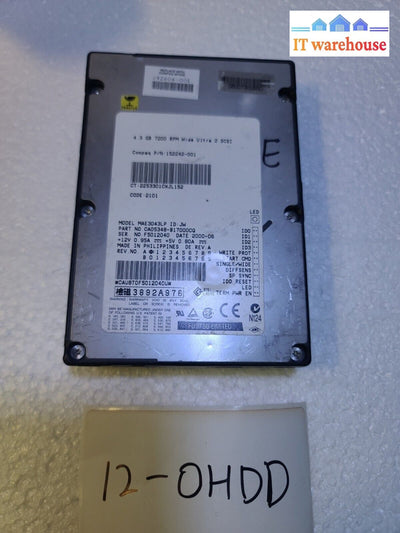 - Fujitsu Ltd Mae3043Lp / 152242-001 4. 3Gb Wide Ultra 2 Scsi Hard Drive