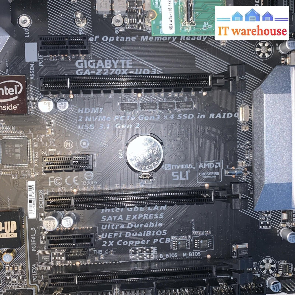 Gigabyte GA-Z270X-UD3 DDR4 USB3.1 Z270 Raid 1151 ATX Motherboard + i7-7700 CPU