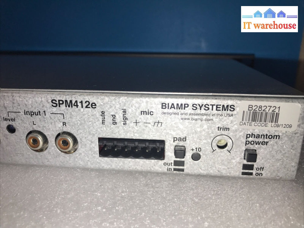 Grade A ~ Biamp Advantage Spm412E Stereo Preamp Mixer