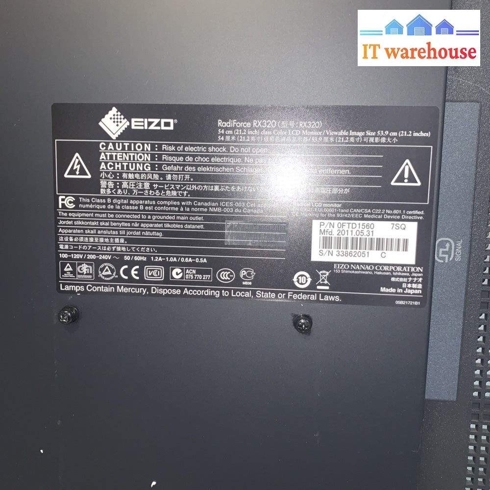 Grade A ~ EIZO RadiForce RX320 XRAY/MRI Colour LCD Radiology Monitor / Screen