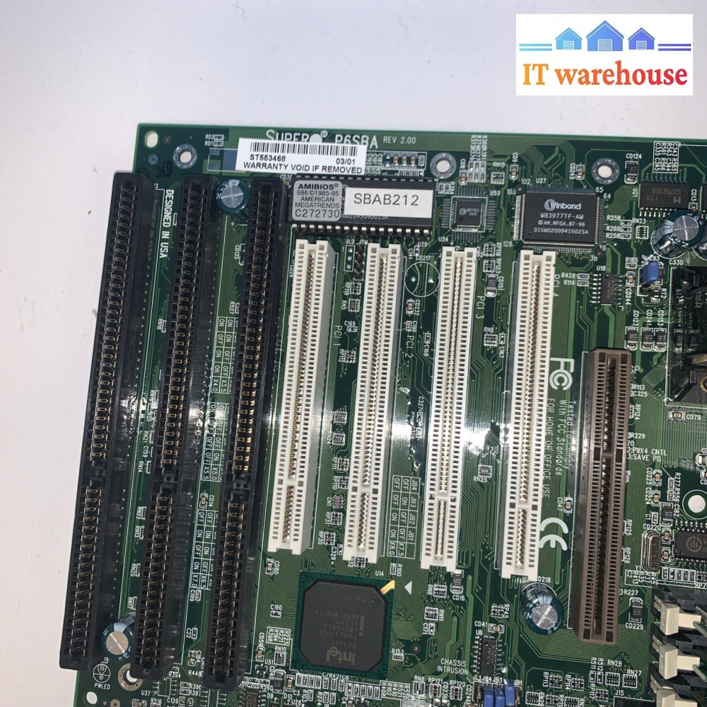 Grade A ~ Super Micro Computer P6SBA Motherboard Intel Slot 1 CPU + RAM