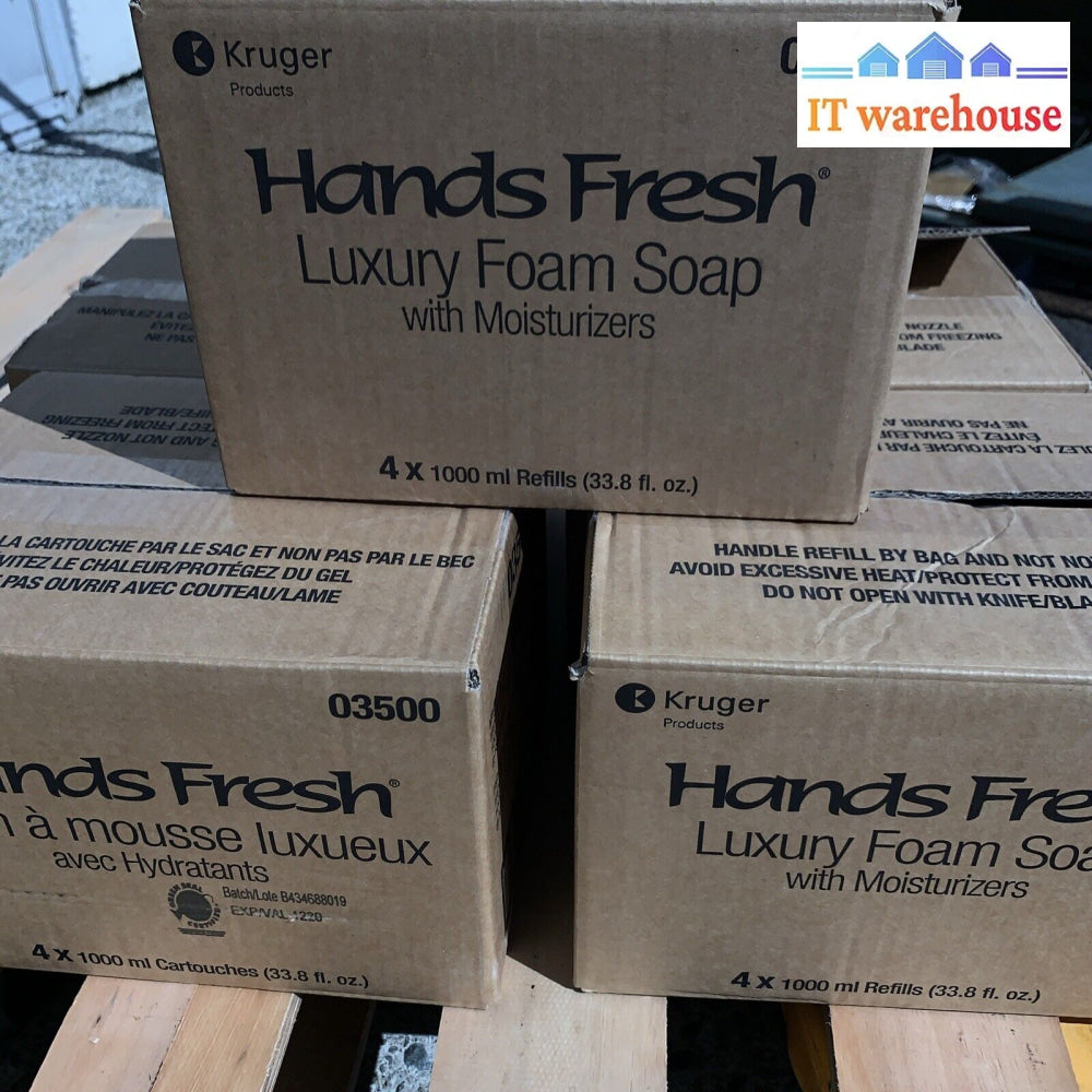 Hands Fresh Kruger Touchless 1000Ml Foam Soap Dispenser + 20X Luxury