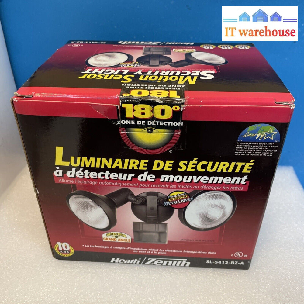 Heath Zenith New 180 Degree Motion Security Light In Detection Sl-5412-Bz-A