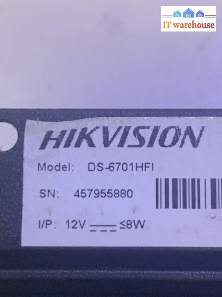 Hikvision DS-6701HFI 1-Channel Video Encoder Analog to IP Network Converter 12V